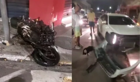 VÍDEO: motociclista morre após colidir com carro na Zona Sul de Manaus