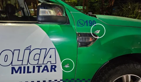Viatura da PM é atingida com tiros na Compensa, em Manaus