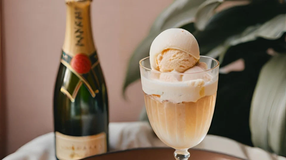 Receitas rápidas: coquetel de champanhe com sorvete para brindar o Réveillon