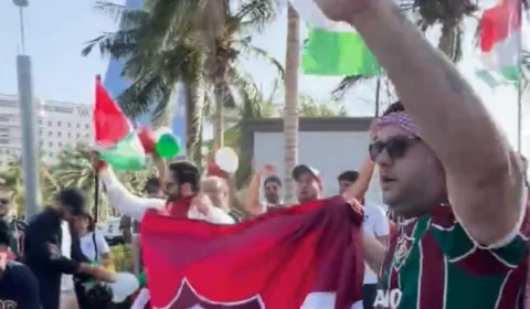 Torcida do Fluminense vai até hotel dar apoio ao time antes da decisão