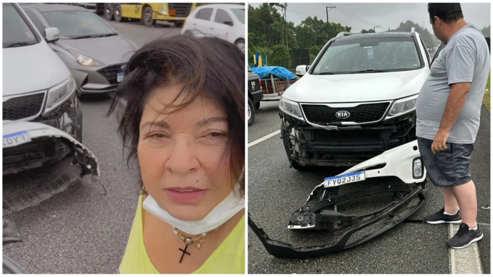 Roberta Miranda sofre acidente de carro durante viagem com sobrinha
