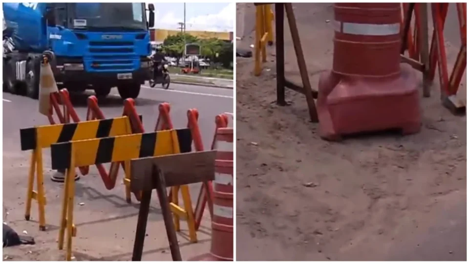 Trecho da av. Torquato Tapajós cede novamente em Manaus; veja