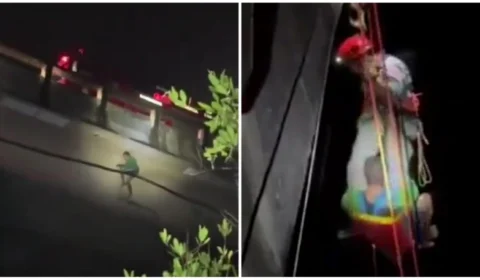 VÍDEO: homem é jogado de ponte após ser sequestrado em SP