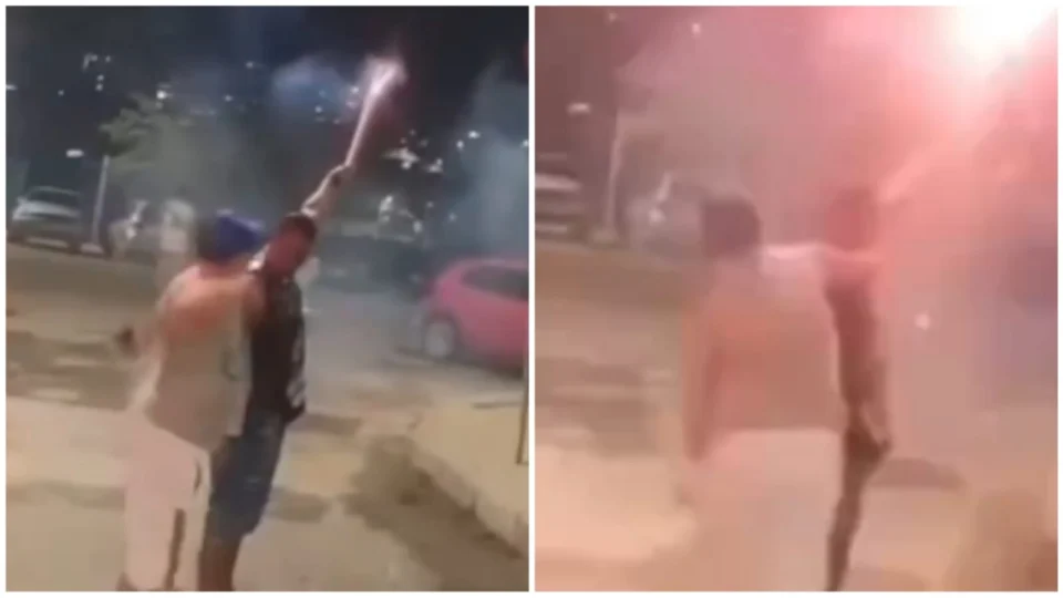 VÍDEO: homem se revolta e dá soco em ‘fogueteiro’ durante a virada do ano