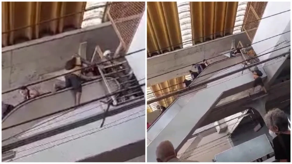 VÍDEO: Idoso morre após despencar de escada rolante em Recife
