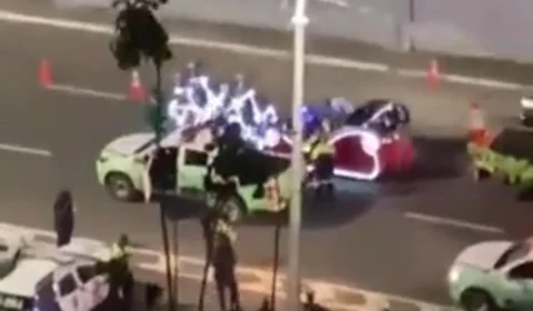 VÍDEO: trenó do Papai Noel é apreendido na BA após negarem teste de bafômetro