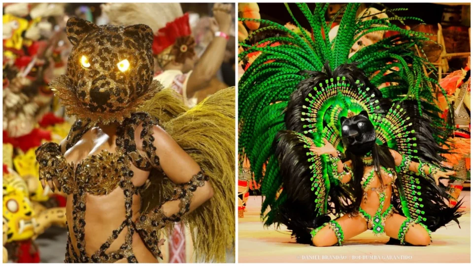 Paolla vira onça no Carnaval do RJ e web reage: ‘Parintins faz isso há anos’