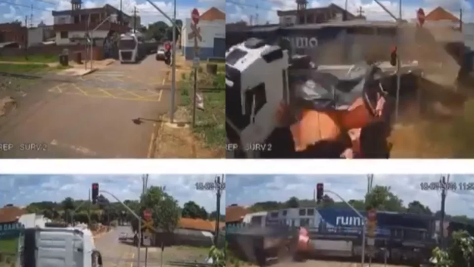 VÍDEO: trem descarrila e atinge casa após colidir com caminhão; assista
