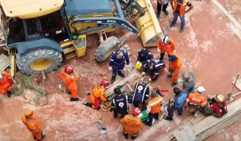 Obra desaba e deixa duas pessoas feridas na zona Centro-Sul de Manaus
