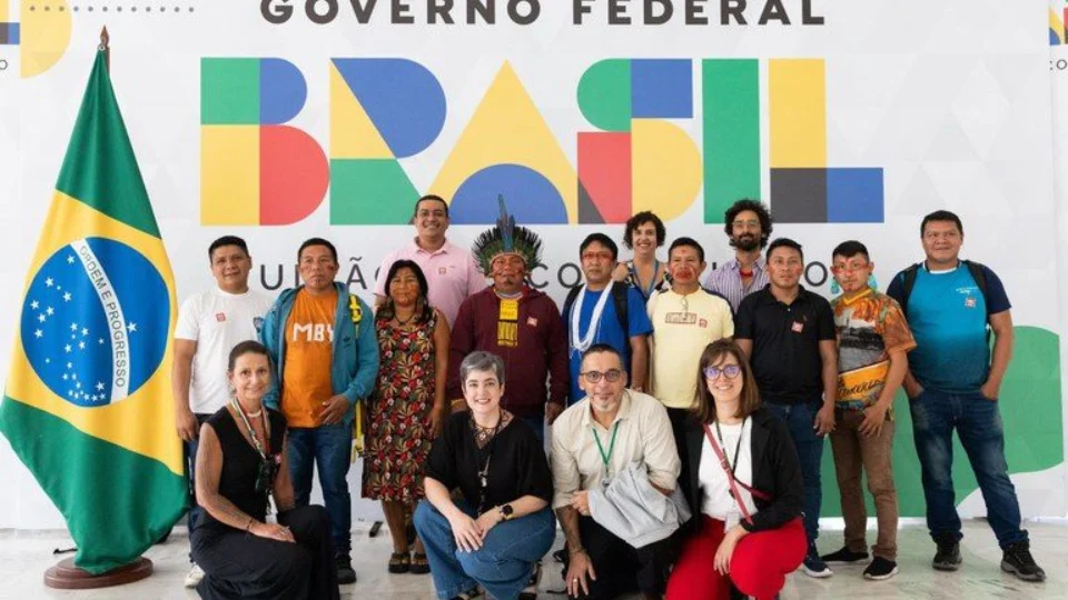 Lideranças Yanomami visitam o Palácio do Planalto