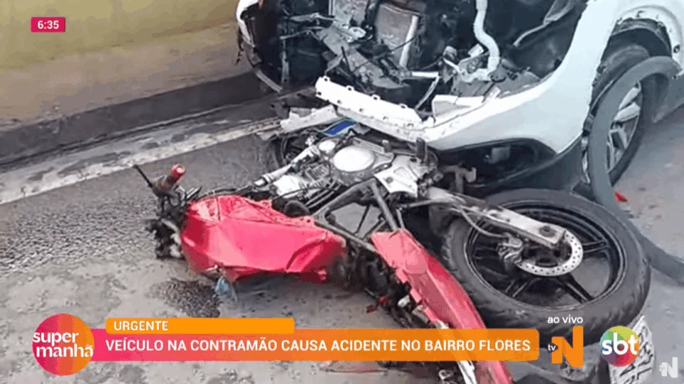 Carro na contramão deixa motociclista morto na Torquato Tapajós, em Manaus