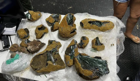 Pedras de Vivianita avaliadas em R$ 20 mil são apreendidas no AM