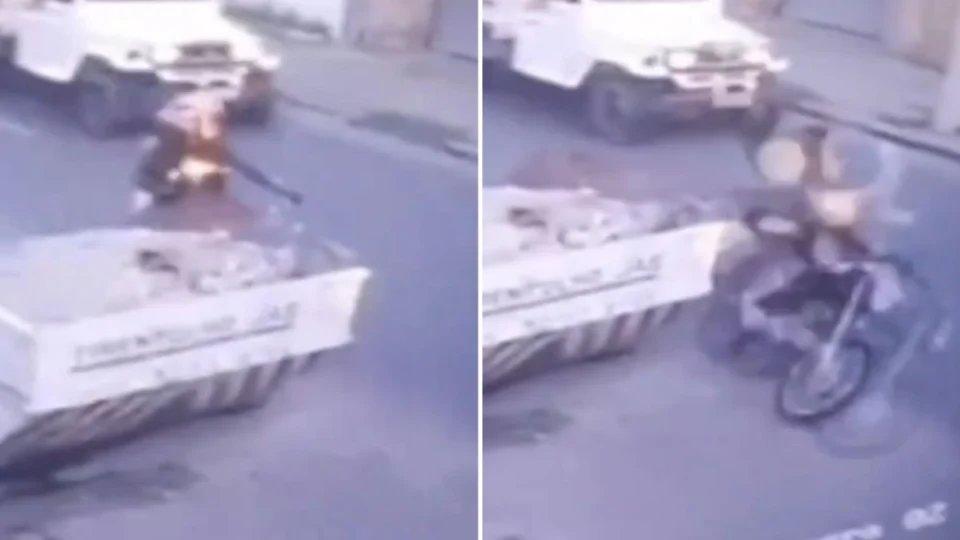 VÍDEO GRAVE: motorista perde a perna após se chocar contra caçamba no Piauí