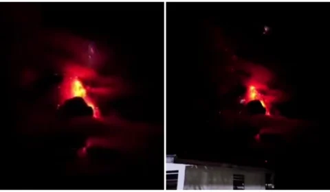 Vídeo registra momento em que vulcão entra em erupção na Indonésia; confira