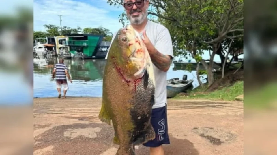 VÍDEO: pesca de peixe de 30 kg em Palmas dá trabalho e filmagem viraliza; assista