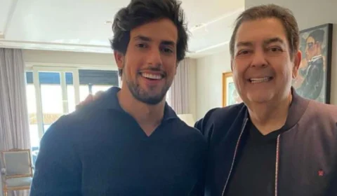 Filha de Faustão aparece em foto rara ao lado do namorado