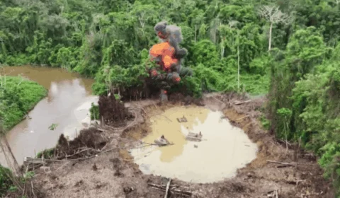 Forças Armadas destroem acampamentos e materiais utilizados em garimpo em RR