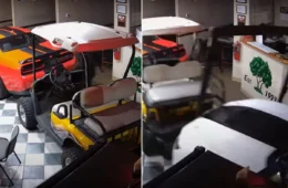 VÍDEO: dupla se atrapalha e bate Camaro durante roubo