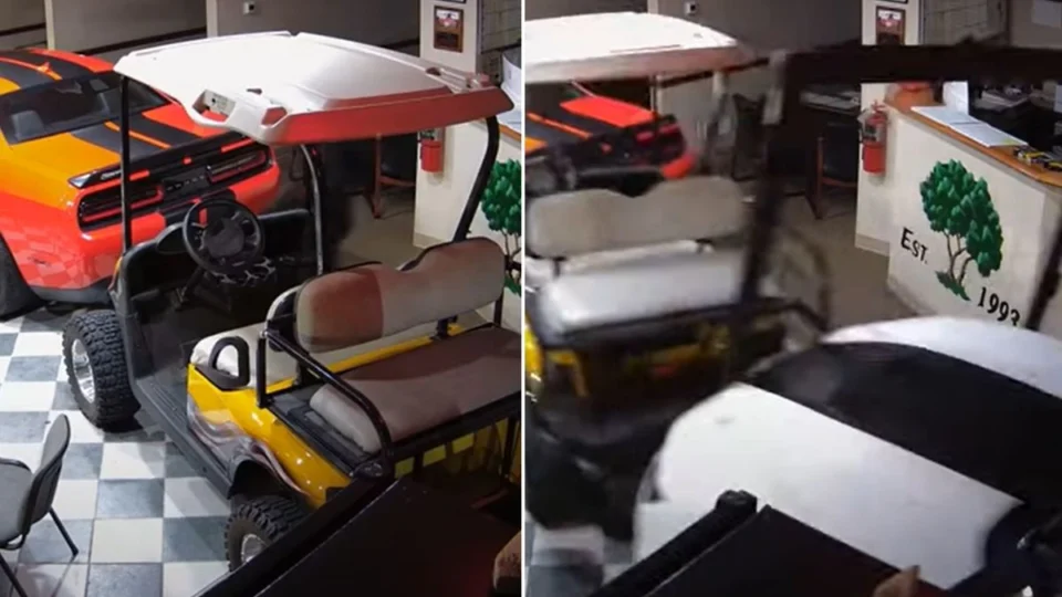 VÍDEO: dupla se atrapalha e bate Camaro durante roubo