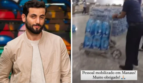 Matteus mostra aeroporto de Manaus lotado de arrecadações ao RS