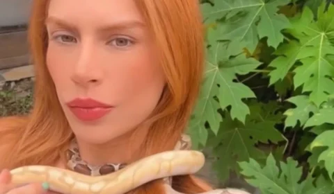 Polícia acha foto perturbadora do irmão de Djidja com cobra