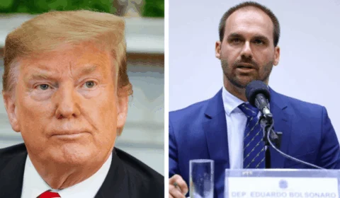 Eduardo Bolsonaro sai em defesa de Donald Trump em acusação no caso de atriz pornô
