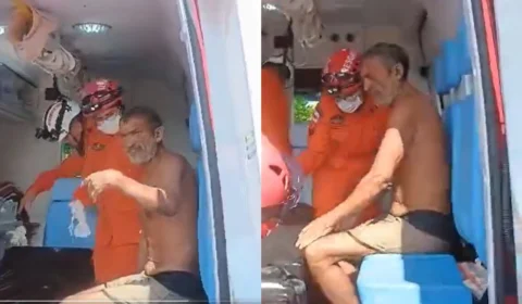 VÍDEO: Após 12 horas, idoso é resgatado de bueiro em Manaus