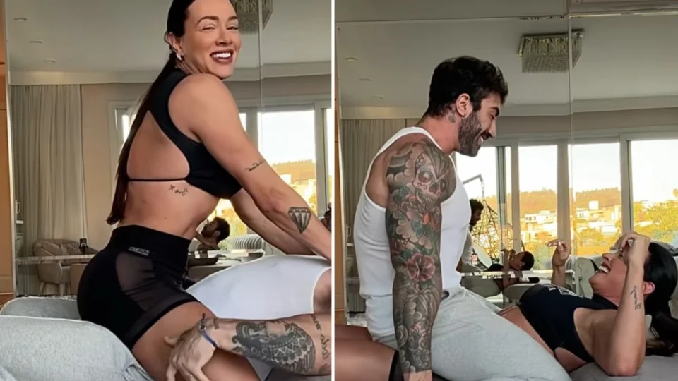 VÍDEO: Juju Salimeni impressiona após levantar noivo de 100 kg