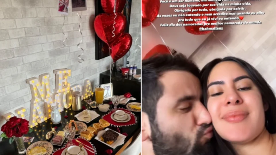 VÍDEO: surpresa de Matteus de Dia dos Namorados faz Isabelle se emocionar