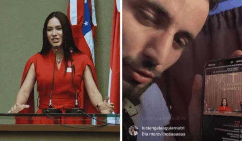 Beatriz flagra reação de Matteus com entrega de medalha à Isabelle