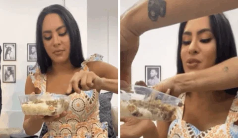 Isabelle viraliza ao tentar esquentar comida de forma inusitada