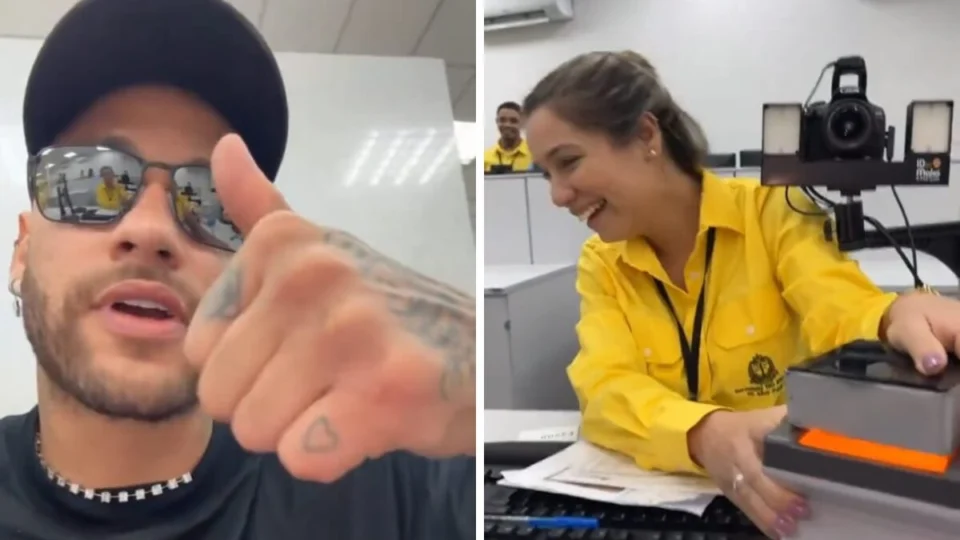 Neymar renova CNH e viraliza ao dar recado para filho de atendente