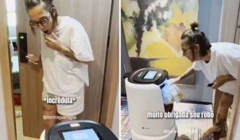 Robô entrega delivery na China e brasileira faz vídeo surpresa