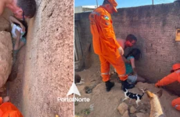 Susto: Criança é resgatada por bombeiros dentro de buraco em Vilhena 