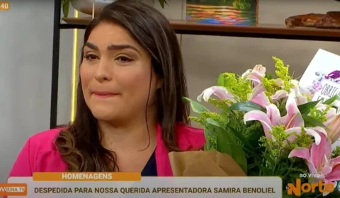 TV Norte Amazonas homenageia apresentadora Samira Benoliel em despedida