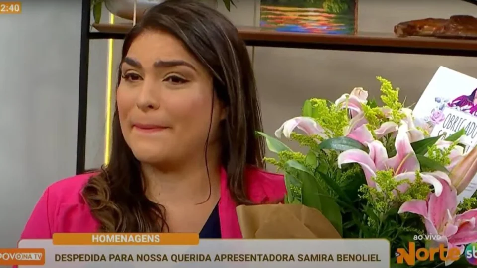TV Norte Amazonas homenageia apresentadora Samira Benoliel em despedida