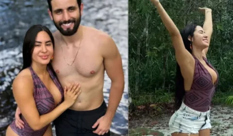 Isabelle e Matteus fazem passeio romântico em lugar paradisíaco no Amazonas