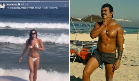 Sophie Charlotte e Xamã curtem praia juntos e reacendem rumores