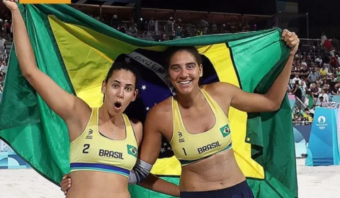 Brasil é ouro no vôlei de praia feminino nas Olimpíadas de Paris