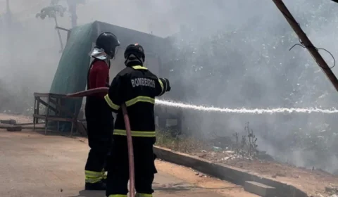 Incêndio de grandes proporções atinge área de mata no AM