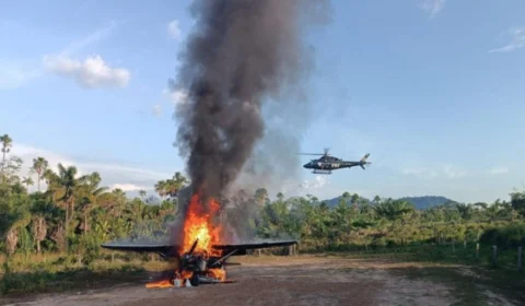 Aeronave envolvida em garimpo ilegal em Terra Yanomami é destruída pela PRF