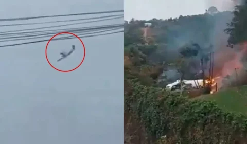 Vídeos mostram queda de avião da Voepass em Vinhedo (SP)