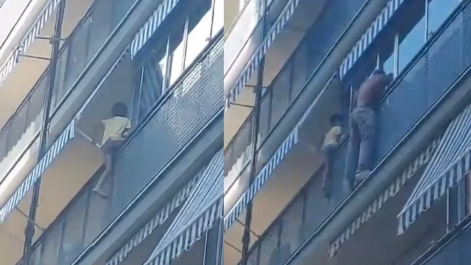 Brasileiro salva criança que estava prestes a cair de prédio na Espanha