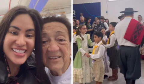 Matteus leva Isabelle ao Alegrete pela 1ª vez e emociona vó; vídeo