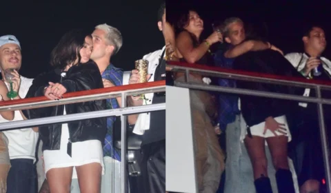 Rock in Rio 2024: Bruna Marquezine e João Guilherme curtem show aos beijos