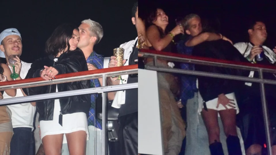 Rock in Rio 2024: Bruna Marquezine e João Guilherme curtem show aos beijos