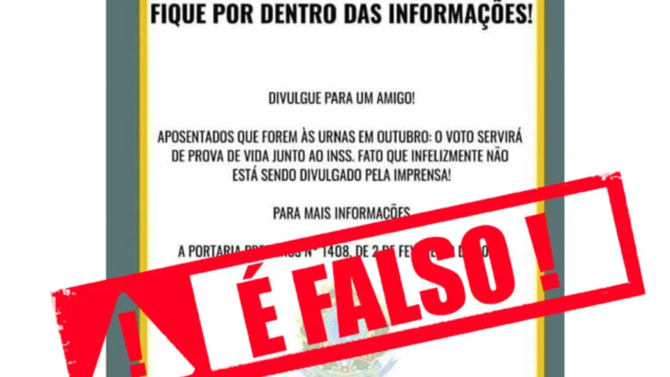 Voto e prova de vida: TSE Alerta para fake news circulando na web