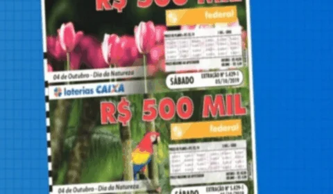 Loteria Federal de hoje, quarta-feira (25/09), concurso 5904; prêmio chega a R$ 500 mil