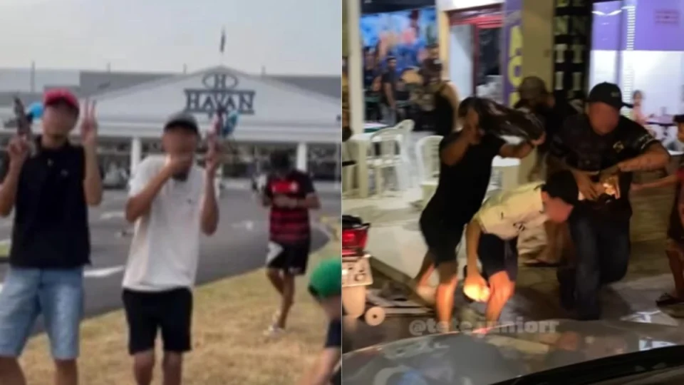 Jovem é ‘castigado’ por ‘guerra’ com armas de bolinha de gel na Havan em Manaus