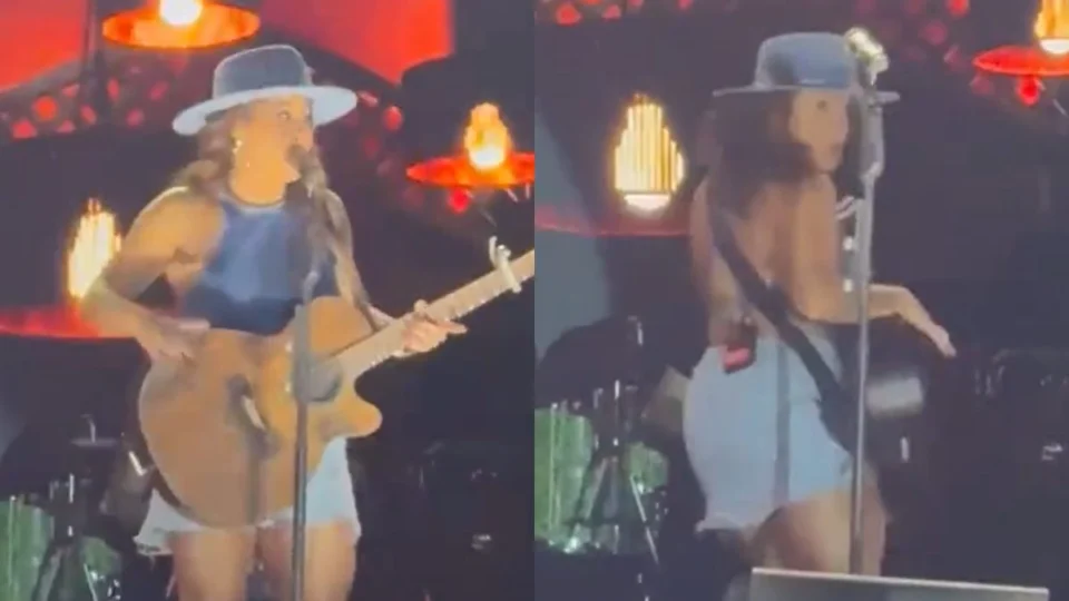 Lauana Prado foge do palco ao ouvir tiro que matou homem; vídeo